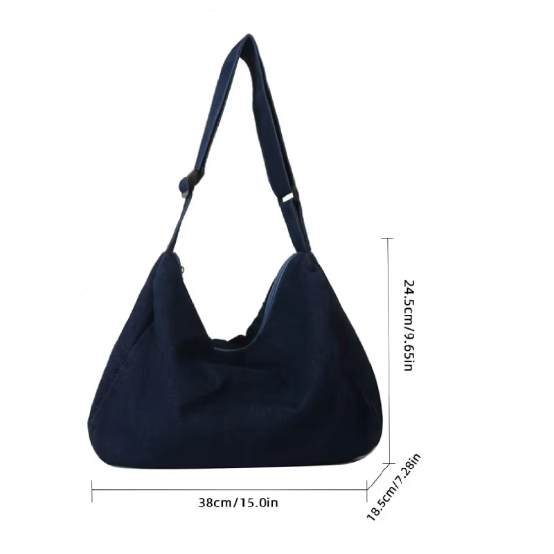 Messenger Bags Crescent Women Dumpling Bag Solid Color Simple Fashion Japanese Style Casual Large Capacity for Weekend Vacation