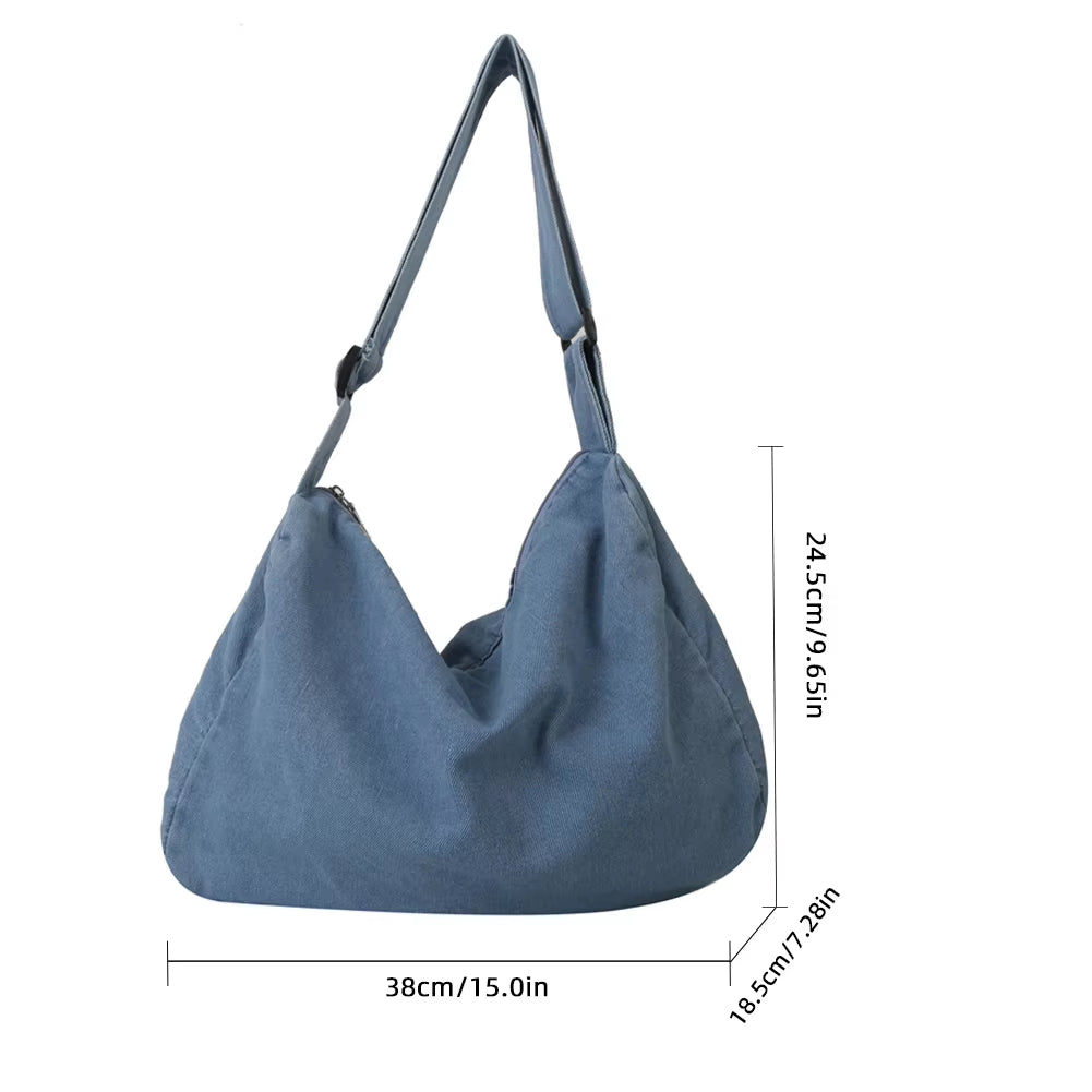 Messenger Bags Crescent Women Dumpling Bag Solid Color Simple Fashion Japanese Style Casual Large Capacity for Weekend Vacation