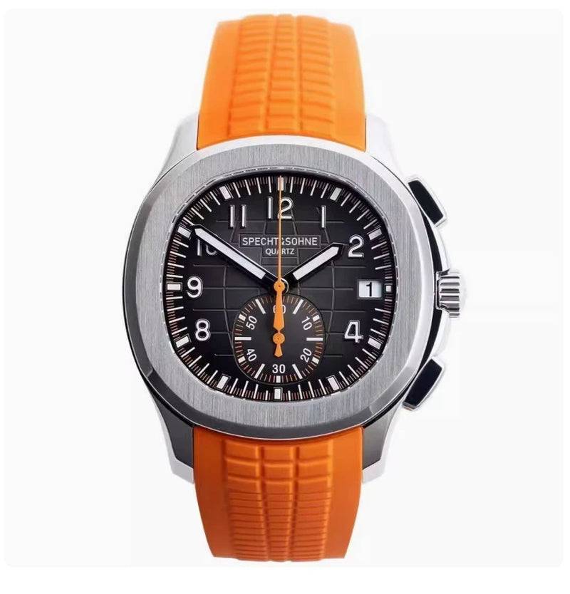 2024 Men'S Watches Quartz Watch Men Top Brand Luxury Chronograph Sport Rubber Luminous 5Bar Waterproof Reloj Hombre