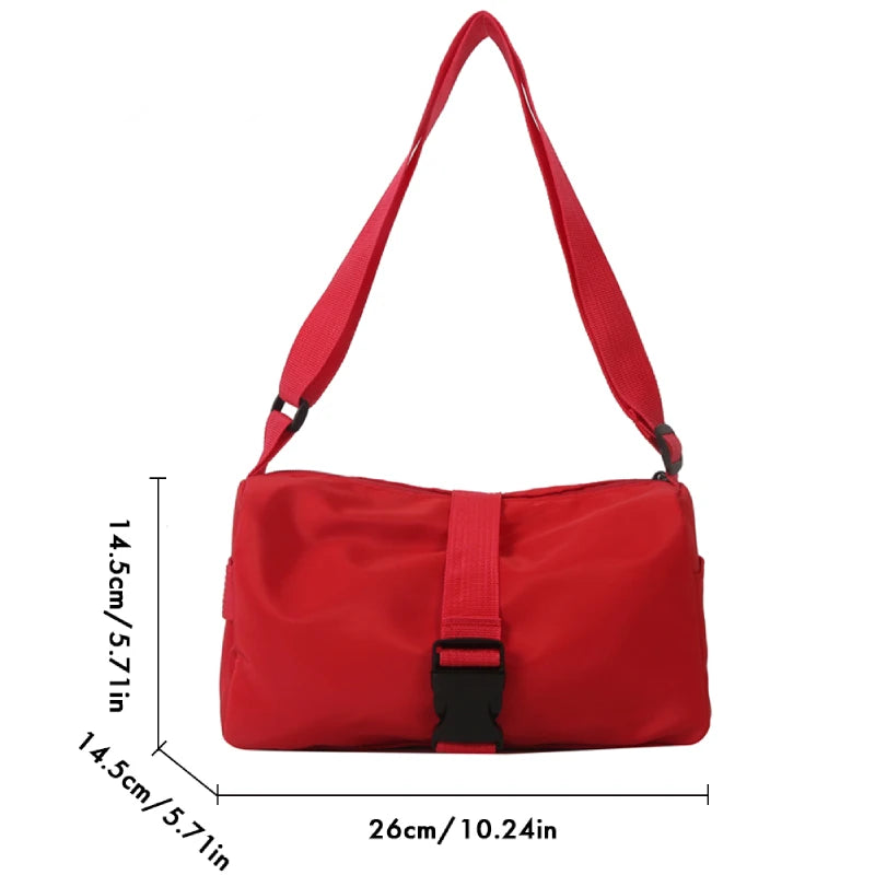 Messenger Bags Crescent Women Dumpling Bag Solid Color Simple Fashion Japanese Style Casual Large Capacity for Weekend Vacation